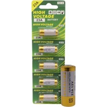 Powermaster LR23A 12 Volt 23A Kalın Alarm Pili Alkaline Batarya (5'lı Paket)