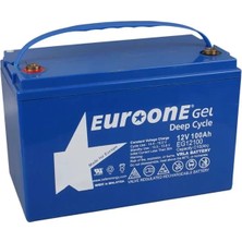 Euroone EG12100 12 Volt 100 Amper Deep Cycle Jel Akü