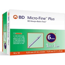 Embecta Bd Micro-Fine Insülin Enjektörü 6 mm 1.0 ml 100 Adet