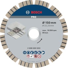 Elmas Kesme Diski Beton Için En Iyisi, 150 x 22,23 x 2,4 x 12 Mm, 2608602653