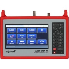 Satfinder AS07-STCA 4K Dvb S-S2/T-T2/C/J.83B/ISDB-T Sinyal Analizörü + Görüntülü Uydu Bulucu + Kamera Test Cihazı
