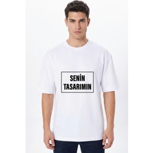 Giftcrea Kişiye Özel Oversize Tişört Baskı - Fotoğraf, Logo, Yazı ve Çizim Baskılı %100 Pamuk Unisex Oversize T-Shirt
