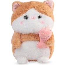 Can Oyuncak Peluş Oyuncak 25 cm Balık Tutan Kedi - Standart