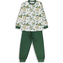 Civil Boys Kids Armalar Baskılı 6-9 Yaş Pijama Takımı - Yeşil