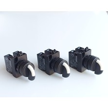 Emas Plastik Buton 22 mm Seçici Tip 2 Na (Iı-0-I) Siyah (3 ADET)(CP101S30)