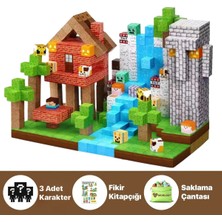 Minecraft Manyetik Küp Blok Orman Temalı Yapı Taşı 150 Parça