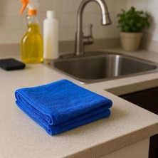 jantistore Ultra Shine 40X60 Mikrofiber Temizlik ve Kurulama Bezi - Mavi