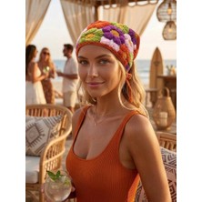 Venüs Design Örgü Çiçekli  Bandana