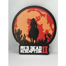 Goka 3D Craft Red Dead Redemption 2 (Rdr2) Arthur Morgan Temalı  3D Duvar Dekoru 3D Duvar Dekoru - 23 cm Premium Versiyon (1.5 cm Çift Montaj Setli)