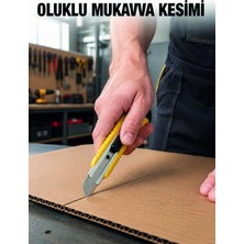 Najmaddin Karg Metal Gövdeli 5’li Falçata Seti Profesyonel Maket Bıçağı Karton Koli  Kesici
