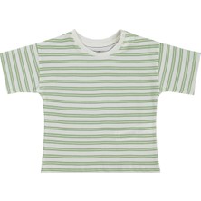 Civil Baby Çizgili 6-18 Ay Tişört - Haki