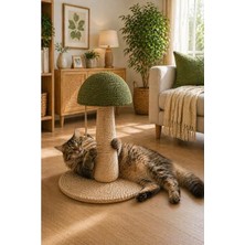 Get Store Kedi Tırmalama ve Oyuncak Standı, Yeşil Mantar Tasarımı