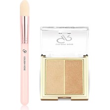 Belirtilmemiş Nude Look Face Tapered Brush - Konik Yüz Fırçası So Glow Highlighter Duo No: 102 Sun