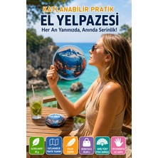 Open City Dağ Manzaralı Katlanabilir El Yelpazesi Kılıflı Yuvarlak Cep Yelpazesi Pratik Otomatik Açılır Hafif