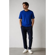 Alexander Gardi Şerit Detaylı Kontrast Yaka Basic T-Shirt
