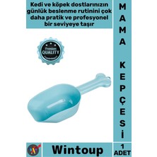 Wintoup #mamakepçesi Dayanıklı Plastik Ergonomik Saplı Kemik Desenli Tasarım Şık Pet Kedi Köpek Mama Kepçesi