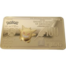 Shaco Design Pokemon Figür Altın Kaplama Külçe Gengar