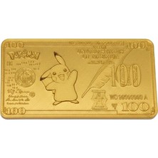 Shaco Design Pokemon Figür Altın Kaplama Külçe Pikachu