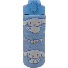 Wiggle 600ML Cinnamoroll Temalı Pipetli Kilitlenebilir Kapak Paslanmaz Matara