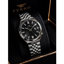 Ferro Premium Italian Desing Çelik Kordon Nişan ve Damat Saati 3 Atm Erkek Kol Saati EFM40136-B1