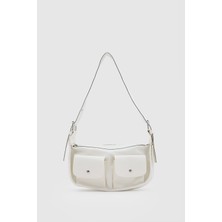 Shule Bags Diana Vintage Baget Çanta Krem