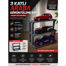 Ertu Diecast Araba Sergileme Standı 3 Katlı – Hot Wheels & Majorette Koleksiyon Rafı – Arabalar Dahil Değildir
