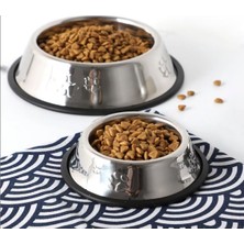 Get Store 22 cm Kaymaz Taban Paslanmaz Çelik Mama ve Su Kabı