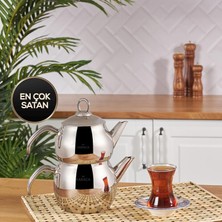 Belirtilmemiş Adelya Indüksiyon Tabanlı Mini Boy Metal Çaydanlık Takımı