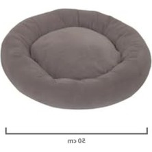 Get Store Polar Gri-Krem Simit Yatağı - 50 cm Çap