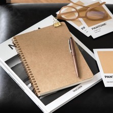 Paperora A5 Kraft Karton Kapak 70 Yaprak 110 Gram Noktalı Not Defteri