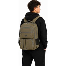 Strong Unisex Kanvas Kumaş Laptop Bölmeli Okul Çantası , Günlük Spor Seyahat Sırt Çantası