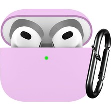 Hepta Collection Airpods 3 Lansman Silikon Kılıf (Lila)