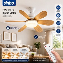 Veraura Lifestyle Tavan Vantilatörü ve LED Avize - Uzaktan Kumandalı - 6 Kanatlı - 52 cm