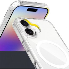 Lyon Tech Apple iPhone 17 Kılıf Zore Embos M-Safe Şarj Uyumlu Şeffaf Sert Pc Koruyucu Kapak