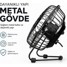 Veraura Lifestyle Masaüstü Mini USB Fan - Metal Gövdeli - Ultra Sessiz