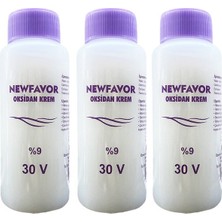 New Favor 3 Adet Oksidan Krem Saç Boya Sıvısı 9'luk 30 Volüme 60 ml