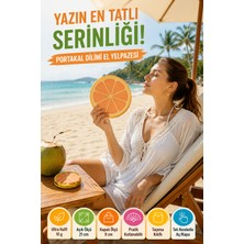 Open City Portakal Desenli Katlanabilir El Yelpazesi Kılıflı Cep Yelpazesi Yuvarlak Pratik Yazlık Mini Fan Aksesuar