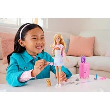 Get Store Barbie Seyahatte Bebeği ve Aksesuarları Barbie Bebek ve Aksesuarları, Yavru Köpeğiyle Seyahat Seti HJY18