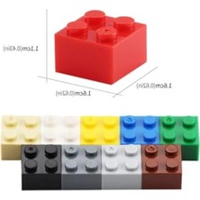 Get Store 100 Parça Renkli Mini Tuğla Seti, 2x2 Yapı Blokları ile Yaratıcı Oyun