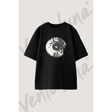 Muse Absolution Tasarım Baskılı Unisex Oversize Kalıp Siyah Tshirt