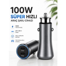 teknokutum 100W Süper Şarj Özellikli Araç Içi Çakmaklık  Portu 2 Port