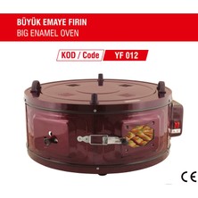 Muhtelif Garanti  Camlı Davul Fırın Büyük Boy Tek Emaye Tepsili Davul Fırın