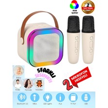 Empressco Kablosuz Karaoke Mikrofonlu Bluetooth Hoparlör, Renkli Efektler, Hd Stereo