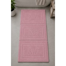 Mela Home 3'lü Ayak Havlusu-Ayak Paspası 50*70 cm 3 Adet - Banyo - Misafir -Çeyizlik %100 Pamuk