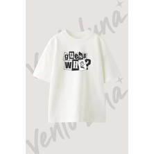 Tommy Shelby Tasarım Baskılı Unisex Oversize Kalıp Beyaz Tshirt