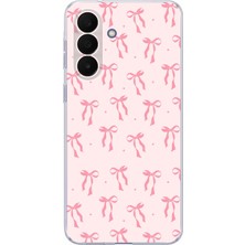 TechTree Samsung Galaxy A27 Uyumlu Soft Pembe Fiyonk Desenli Baskılı Silikon Kılıf