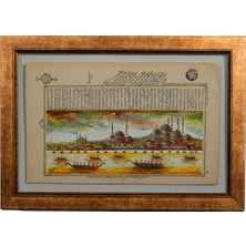 Galeri Atmaca Tarihi Istanbul Panoraması ve Saltanat Kayıkları Minyatür Tablosu