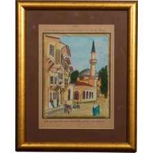 Galeri Atmaca Tarihi Mahalle ve Cami Manzaralı Minyatür Tablo