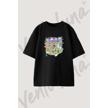 System Of A Down Tasarım Baskılı Unisex Oversize Kalıp Siyah Tshirt