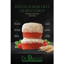 Dr. Devalı Doğal Kabak Lifli Çilekli Sabun / El Yapımı  Hediyelik